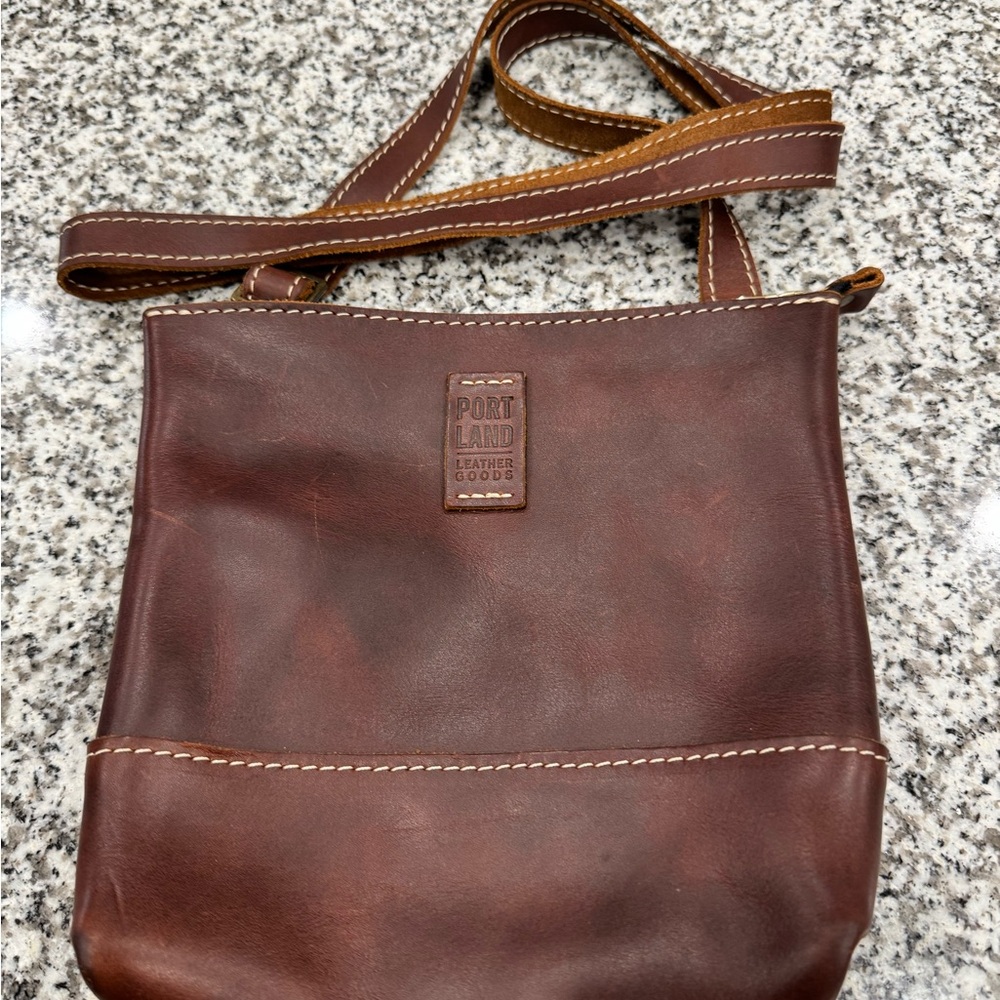 Portland Leather Goods Cognac Festival Crossbody